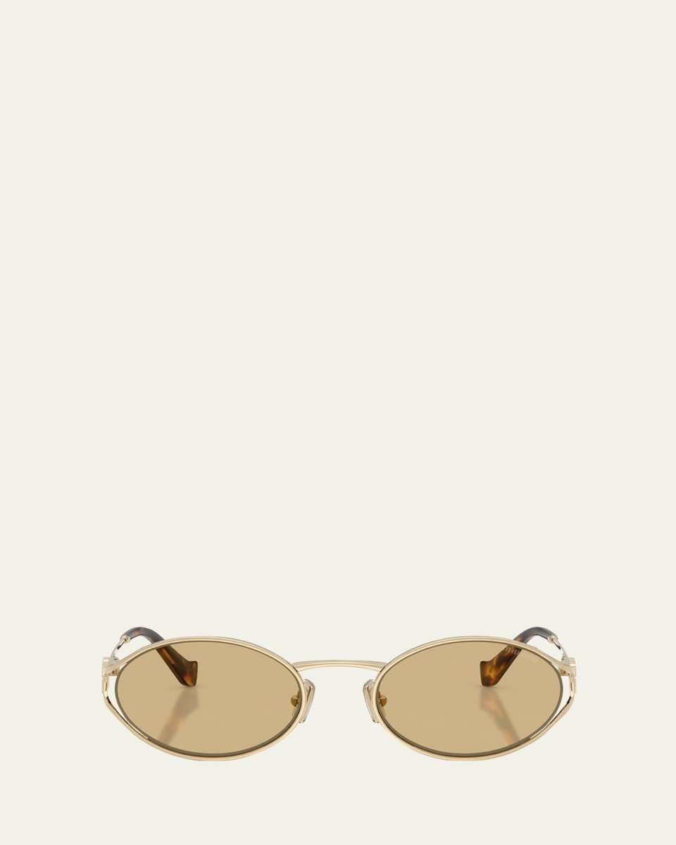 MU 52YS Metal Oval Sunglasses